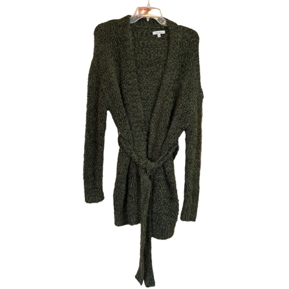 Wonderly Fuzzy Eyelash open front with tie cardigan